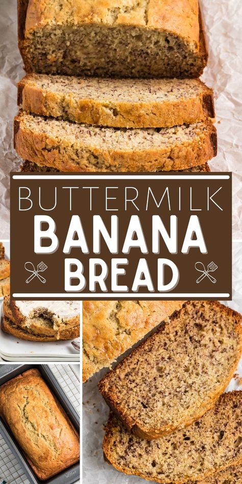 Amish Banana Bread Recipe, Zucchini Banana Bread Recipes, Buttermilk Banana Bread, Ripe Banana Recipe, Buttermilk Bread, The Best Banana Bread, Zucchini Banana Bread, Slow Cooker Recipes Dessert, Breakfast Meals