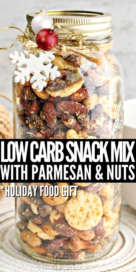 Slow Cooker Keto Snack Mix With Parmesan and Nuts #lowcarbsnackmix #snackmixwithparmesanandnuts Nut Mix Recipe, Christmas Food Recipes, Healthy Snack Mix, Christmas Snack Mix, Healthy Christmas Snacks, Low Carb Christmas, Trail Mix Recipes, Parmesan Crisps, Low Carb Snack