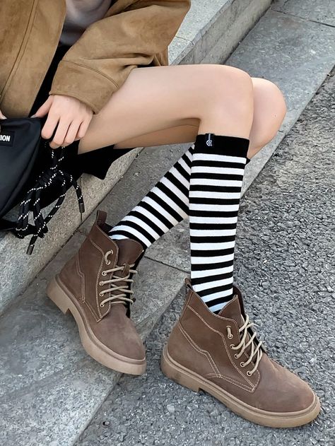 Leg Warmer, Knee High Socks, Acrylic Material, Long Legs, Amazing Products, Leg Warmers, High Socks, Knee High, White Stripe