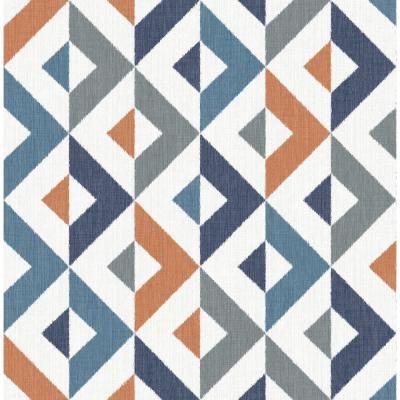 Seesaw Multicolor Geometric Faux Linen Wallpaper Sample Mid Century Modern Wallpaper, Brewster Wallpaper, Wallpaper Warehouse, A Street Prints, Diamond Wallpaper, Linen Wallpaper, Wallpaper For Sale, Stripes Wallpaper, Contemporary Wallpaper