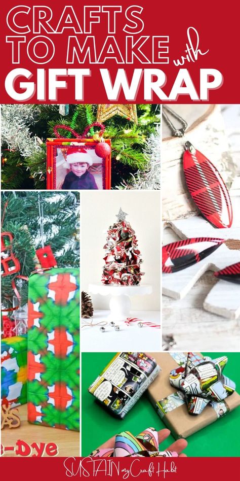 Recycle Wrapping Paper, Repurpose Wrapping Paper, Crafts Using Wrapping Paper, Vintage Wrapping Paper Crafts, What To Do With Wrapping Paper Scraps, Wrapping Paper Crafts Leftover, Decorating With Wrapping Paper, Scrap Wrapping Paper Ideas, Wrapping Paper Crafts For Kids