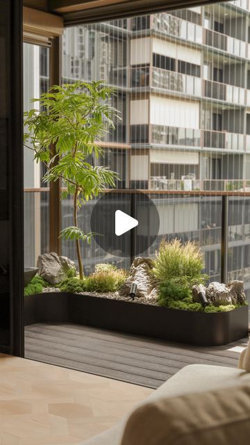 soilboy® on Instagram: "Introducing our latest addition to the Garden At Home collection: a custom-built black planter box, complete with outdoor lighting to enhance your balcony space. 

It’s our first time crafting one in black, and we’re loving how it complements the charcoal-colored decking and water feature. ⛲️🪨✨" Balcony Planter Boxes, Garden At Home, Balcony Planters, Black Planters, Elegant Minimalism, Desk Ideas, Planter Box, Water Feature, April 25