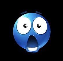 Blue Shocked Emoji, Shocked Emoji, Shocked Face, Blue Emoji, Shocking Blue, Banner Gif, Emoji Faces, Reaction Pictures, Black Backgrounds