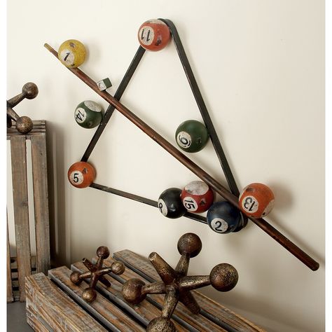 Billiards Room Decor, Gentlemans Lounge, Metal Pool, Cabin Mansion, Accessories Man, Pool Table Room, Eclectic Wall Decor, Hall Ideas, Ultimate Man Cave