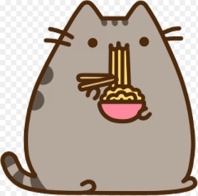 Pusheen, A Cartoon, Cartoon Cat, Noodles