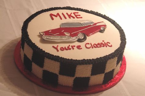 Vintage Car Cake | Classic Bel-Air car cake — Birthday Cakes Car Cakes For Men, Car Birthday Cake, Vintage Car Birthday, Classic Cars Birthday Party, Cars Theme Cake, Cars Birthday Cake, Cars Cake, Car Birthday Theme, Cars Theme Birthday Party