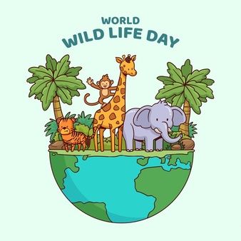 Free Vector | Save the planet concept Poster On Wildlife Conservation, Save Wildlife Poster Painting, Animal Protection Poster, Save Animals Poster, Happy Environment Day, World Wildlife Day, Planet Drawing, Wildlife Protection, Wildlife Day