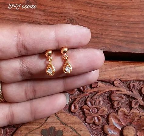 Small studs Designer Gold Earrings Indian, Small Jumki Gold, Ear Ring Models Gold, Gold Earrings Jumka Designs, Kids Earrings Gold Children, Ear Rings For Kids Gold, Simple Gold Earrings Indian, Small Earrings Gold Studs, Kids Earrings Gold Indian