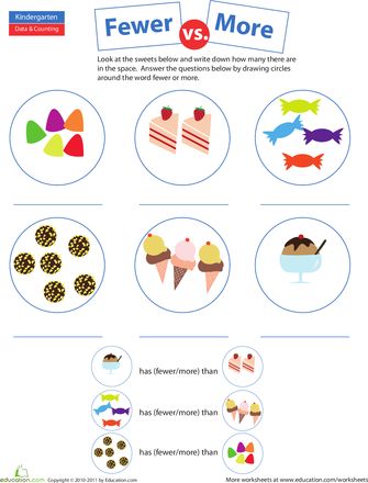 Worksheets: More or Less: Practice Comparing Numbers Comparing Numbers Worksheet, Numbers Worksheet, Numbers Worksheets, Comparing Numbers, Counting Numbers, Math Tasks, Kindergarten Math Worksheets, More And Less, Number Worksheets