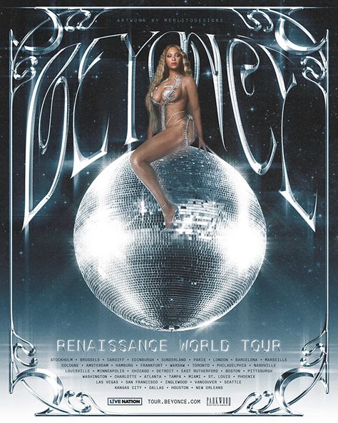 Beyonce Disco, Digital Art Poster, Beyonce Queen, Art Poster Design, Queen B, Sunderland, Disco Ball, Design Digital, World Tour