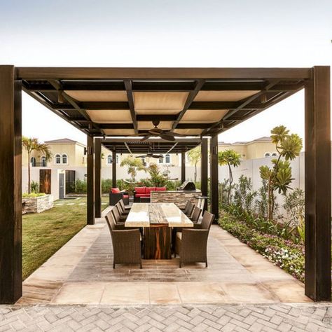 Pergolas are great for Al Fresco dining or just chilling out with family and friends. You can either connect a pergola to the main house or have a freestanding one in your garden. Wood, wood composites, and metal are frequently used in modern pergola designs. Modern Pergola Designs, Garden Wood, Modern Pergola, Just Chilling, Pergola Designs, Al Fresco Dining, Composite Wood, Wood Wood, Maine House