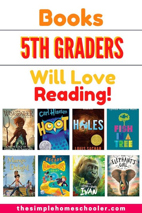 Looking for the perfect book for your fifth grader? This book list is busting with the most popular (and appropriate!) books for 5th grade kids today! Fantasy novels, adventure, survival, friendships, classics, new books - you\'ll find it all! Nail Ideas For School, Outfit Ideas For School Winter, School 5th Grade, Homeschool Reading Curriculum, 5th Grade Books, Easy Chapter Books, Reading Printables, Pride Nails, Elementary Books