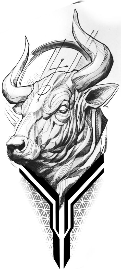 Bull Art Drawing, Tattoos Taurus, Tattoo Bull, Ox Tattoo, Taurus Bull Tattoos, Bull Artwork, Bull Skull Tattoos, On Tattoo, Taurus Bull