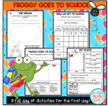 Visit this site to learn more!!I am so excited about this "back to school" resource.It has everything needed to get you ready to "hop" into the first day of school.You and your students will love to begin the year with a darling story about Froggy and his first day. It is perfect for helping kiddos... Froggy Goes To School, Informational Text Activities, Prepare For Back To School, Monthly Ideas, First Day Jitters, Text To Self, Class Pet, First Day Activities, Class Poster