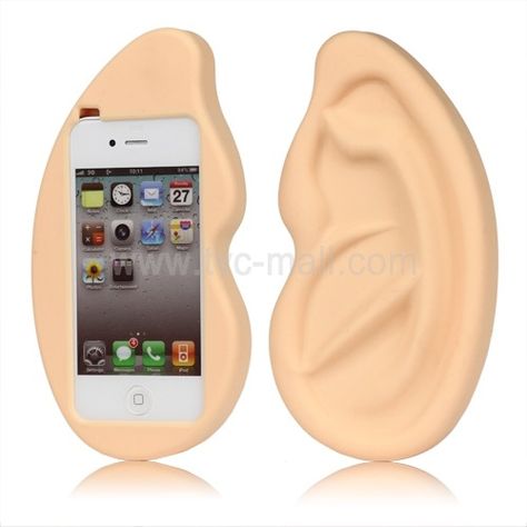 Ear I phone case Crazy Iphone Cases, Ugly Phone Cases, 2010 Phone Case, Weird Phone Cases, Funny Phone Cases Hilarious, Funny Phone Cases, Funny Phone Cases Memes, Iphone 4s Case, Cool Cases