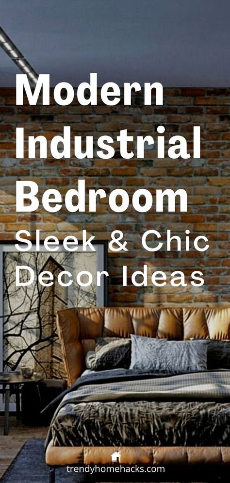 In this blog post, we’ll explore “Sleek and Chic: 10 Modern Industrial Bedroom Decor Ideas” that can transform your space into a stylish and functional retreat. Check it out on the blog! Modern Industrial Bedroom Decor, Industrial Chic Bedroom, Modern Industrial Bedroom, Bedroom Industrial Chic, New York Bedroom, Industrial Decor Bedroom, Industrial Style Living Room, Industrial Chic Decor, Industrial Bedroom