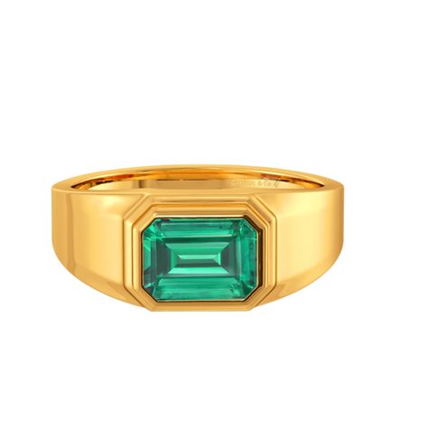 Emerald Blue, Vintage Star, Precious Jewels, Vs Diamond, Rose Gold Band, 18k Yellow Gold Ring, Emerald Engagement Ring, Diamond Fashion, Signet Ring