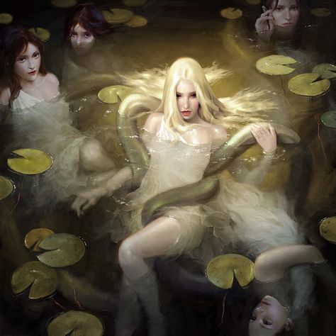 Dead Can Dance, Water Nymphs, Greek Mythology Art, Magic Aesthetic, Mythology Art, Arte Fantasy, Fantastic Art, Greek Mythology, Mythical Creatures