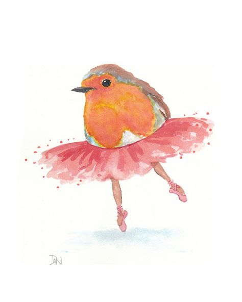 Bird Watercolor Paintings, Bird Watercolor, Ballet Art, Watercolor Christmas Cards, Watercolour Paper, Arte Animal, Art And Illustration, Watercolor Bird, Childrens Art