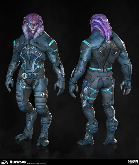 ArtStation - Jaal, herbert lowis Jaal Mass Effect, Andromeda Mass Effect, Mass Effect Romance, Sci Fi Outfit, Mass Effect Andromeda, Space Suits, Space Character, Halo Effect, Character Template