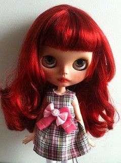 Red Hair Blythe Doll, Blythe Doll Red Hair, Red Hair Doll, Dolly Fashion, Doll Aesthetic, Ugly Dolls, Animal Jam, Cartoon Profile Pictures, Living Dolls