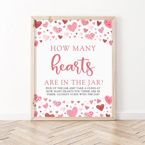 Hearts Baby Shower Theme, February Baby Showers, Jordan Baby Shower, Red Baby Shower, Baby Brunch, Valentines Baby Shower, Valentines Day Baby, Game Poster, Baby Shower Game