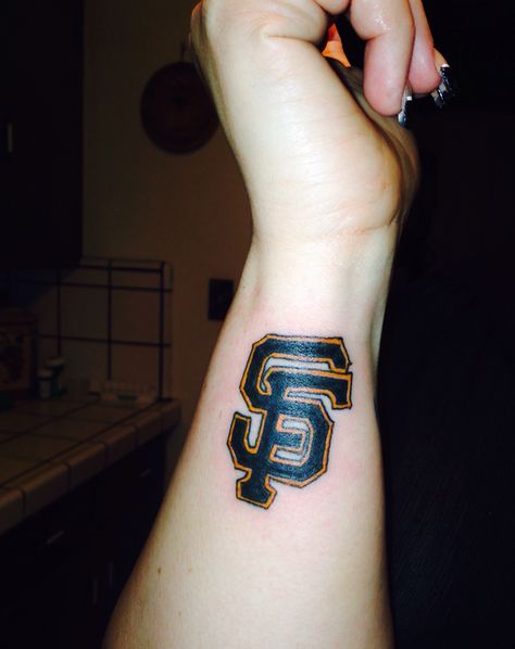 My tattoo.SF Giants For Life <3 Ny Giants Tattoo Ideas, Sf Tattoo Ideas, Sf Giants Tattoo Ideas, Sf Tattoo, Sf Giants Tattoo, San Francisco Tattoo, Sf Giants Wallpaper, Justice Tattoo, Sf Giants Logo