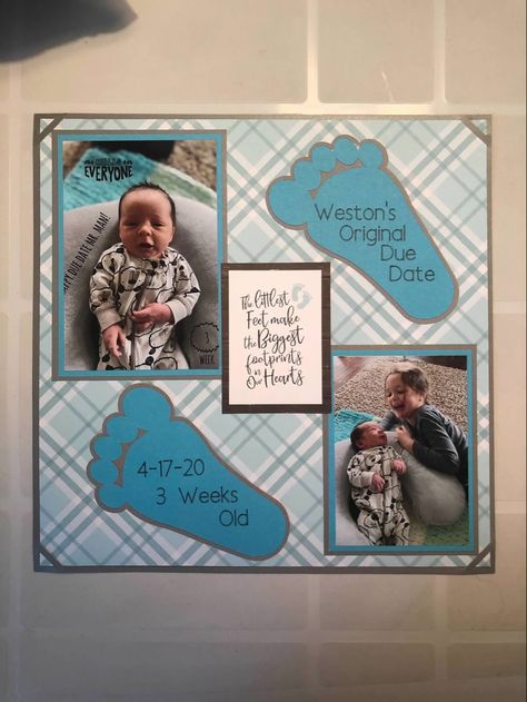 Baby Scrapbook Page Ideas, Infant Scrapbook Ideas, Nicu Scrapbook Ideas, Baby Scrapbook Ideas Layout, Baby Scrapbook Ideas Boy, Scrapbook Ideas For Baby Boy, Baby Scrapbook Ideas, Baby Boy Scrapbook Page Ideas, 5 Month Old Scrapbook Layout