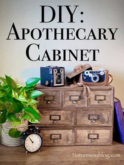 Ikea Moppe Apothecary, Antique Pharmacy Cabinet, Small Apothecary Cabinet, Ikea Moppe Hack Ideas, Moppe Ikea Hack, Ikea Moppe Hack, Diy Apothecary Cabinet, Small Cabinet With Drawers, Apothecary Diy