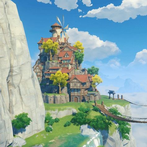 Genshin Teapot, Studio Ghibli Inspired, Teapot Design, Pot Designs, 판타지 아트, Environment Concept Art, Environmental Art, Cute Images, Anime Scenery