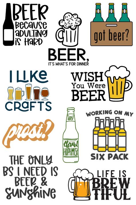 Beer Shirt Ideas, Beer Mug Design Ideas, Wish You Were Beer, Beer Glasses Design, Oktoberfest Quotes, Beer Silhouette, Beer Crafts, Chalk Ideas, Beer Svg