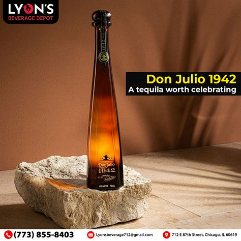 Elevate your tequila experience with Don Julio 1942. Shop now at #LyonsBeverageDepot and savor the exceptional taste. #donjulio #donjulio1942 #donjulio70 #donjuliotequila #donjuliotequila #donjuliolovers #mexicantequila #tequila #tequilajalisco Don Julio Tequila, Tequila, Shop Now