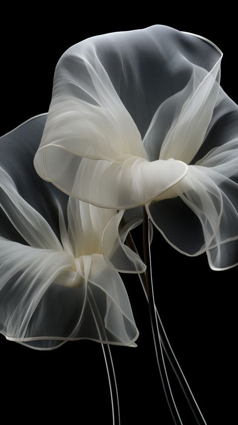 Black Background, A Black, White Flowers, Flowers, White, Black