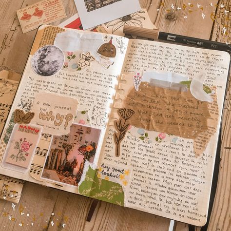 Scrap Board Ideas, Cottagecore Scrapbook Ideas, How To Art Journal, Collage Journal Aesthetic, Art Journal Scrapbook, Junk Journal Themes, Aesthetic Journal Ideas Vintage, Journal Ideas Aesthetic Vintage, Scrapbook Journal Ideas Creative