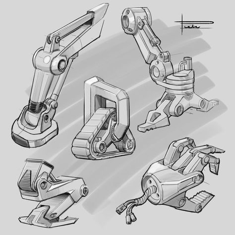 Mech Sketch, Mechanical Objects, Mech Robot, Mechanic Design, Robot Design Sketch, Robot Animal, Sci Fi Tech, Mechanical Arm, Hard Surface Modeling