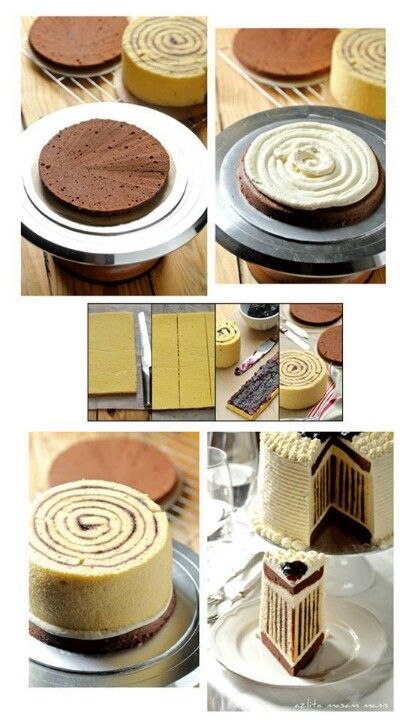 Tårta Design, Kek Lapis, Make A Cake, Different Cakes, Cake Roll, Cake Decorating Tips, Creative Cakes, Cakes And More, Finger Food