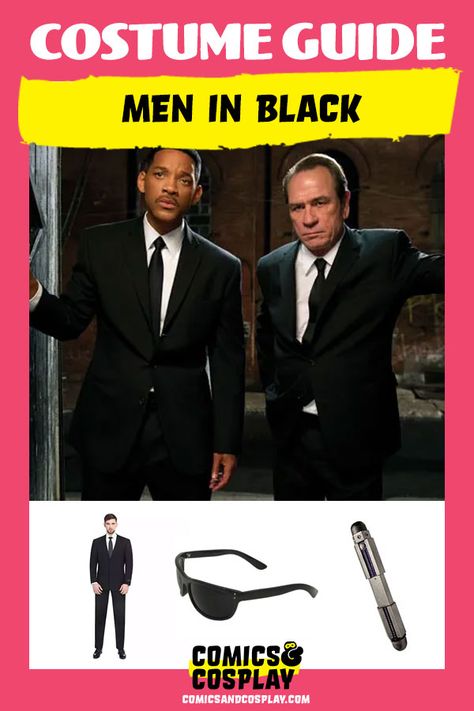 Men In Black Movie Costume, Man In Black Costume, Men In Black Costume Ideas, Mib Costume, Classic Black Suits, Men In Black Movie, Costume Ideas Men, Men In Black Halloween Costume, All Black Costumes