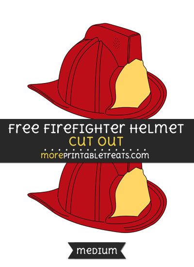 Free Firefighter Helmet Cut Out - Medium Size Printable Firefighter Template Free Printable, Fireman Hat Template Free Printable, Fireman Hat Template, Fireman Baby Showers, Fire Safety Week, Fireman Helmet, Fire Captain, Fireman Hat, Safety Week