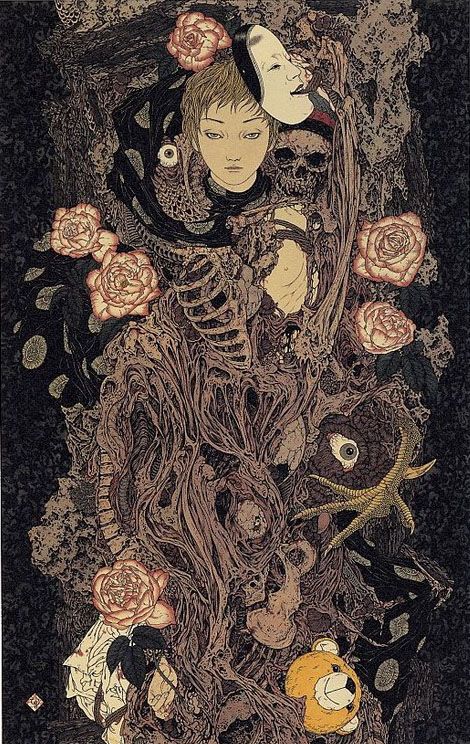 Takato Yamamoto, A Woman, Flowers, Art