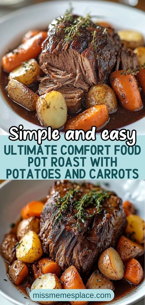 Steak Carrots And Potatoes, Slow Cook Pot Roast, Ultimate Pot Roast, Best Pot Roast Recipe, Pot Roast With Carrots, Roast With Potatoes And Carrots, Pot Roast With Potatoes, Beef Shoulder Roast, The Best Pot Roast