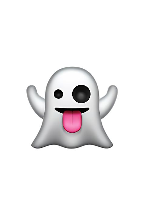 The emoji 👻 depicts a white, cartoonish ghost with a round head and a slightly open mouth. The ghost has two black, oval-shaped eyes and a small, black, curved line for a smile. The body of the ghost is wispy and transparent, with a few curves and swirls to suggest movement. Overall, the emoji has a friendly and playful appearance. Ghost Emoji, Iphone Png, Emoji Dictionary, Photography Cat, Emoticons Emojis, Cool Emoji, Emoji Backgrounds, Ghost Cartoon, Eyes Emoji