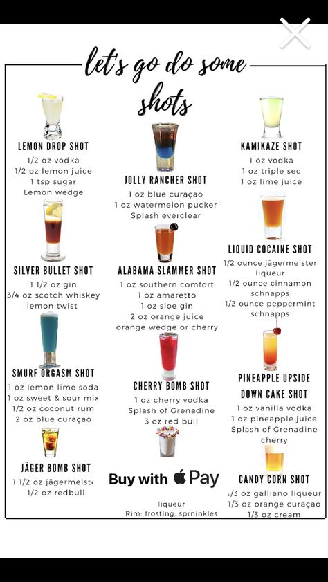 Bar Drink Recipes, Thanksgiving Menu Ideas Southern, Shots Alcohol Recipes, Thanksgiving Menu Ideas Traditional, Types Of Drinks, Bartender Recipes, Different Drinks, Bartender Drinks Recipes, Southern Thanksgiving Menu