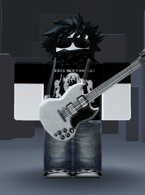 Roblox Rockstar Outfit, Rock Star Outfit, Roblox Fits, Roblox Outfits, Shut Up, Guitarist, Electric Guitar, Music Instruments, Guitar