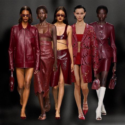 Burgundy Trend 2024, Oxblood Outfit, Bordeaux Outfit, Burgundy Dress Outfit, Oxblood Dress, Leather Dress Outfit, Burgundy Maxi Dress, Burgundy Outfit, Style Moodboard