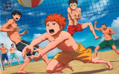 Volleyball Beach, Volleyball Wallpaper, Playing Volleyball, Haikyuu Volleyball, Haikyuu Wallpaper, Haikyuu Funny, Kageyama Tobio, Haikyuu Manga, Haikyuu Characters