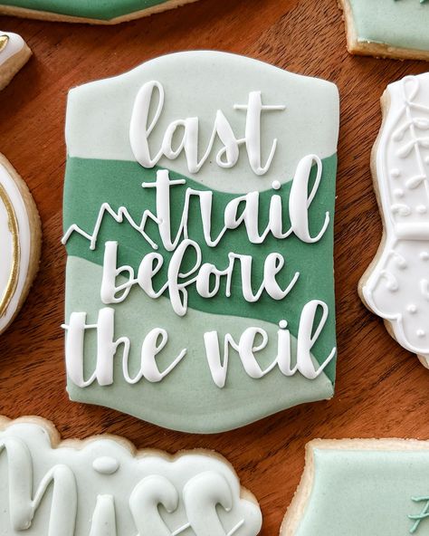 Last Trail before the Veil💍 #decoratedsugarcookies #decoratedsugarcookie #decoratedsugarcookiesofinstagram #royalicing #royalicingcookies #royalicingart #royalicingflowers #royalicingtransfers #royalicingsugarcookies #walkerla #livingstonparish #louisiana #batonrouge #batonrougefoodies #louisianabaker #lasttrailbeforetheveil #bachelorettepartycookies #lasttrailbeforetheveilcookies #weddingcookies Last Trail Before The Veil Cookies, Bachelorette Party Cookies, Last Trail Before The Veil, Royal Icing Sugar, Royal Icing Flowers, Royal Icing Transfers, Southern Grace, Wedding Cookies, August 12