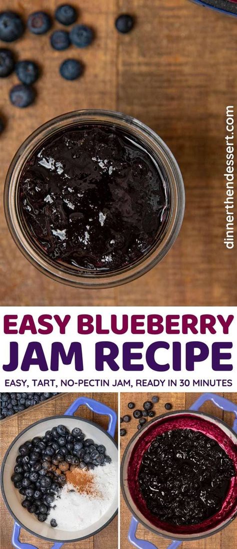 Easy Blueberry Jam, Monkey Butter, Jam Uses, Jam Blueberry, Jam Ideas, Lemon Jam, Blueberry Jelly, Blueberry Jam Recipe, Dinner Then Dessert