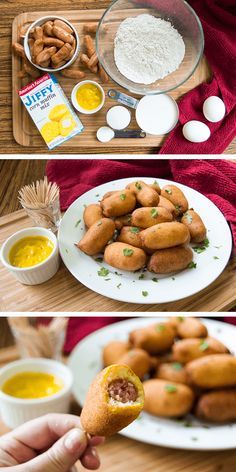 Jiffy Corn Dogs, Homemade Mini Corn Dogs, Homemade Corndogs, Cornbread With Corn, Cottagecore Recipes, Corndog Recipe, Mini Corn Dogs, Carnival Food, Cornbread Mix