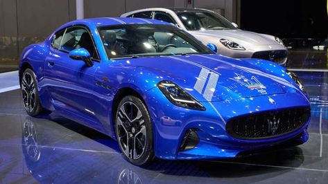 The convertible loses some range to its coupe counterpart. Maserati Car, Maserati Granturismo, Italian Luxury Brands, Tesla Model S, Italian Luxury, Electric Motor, Tesla Model, Maserati, Sports Cars