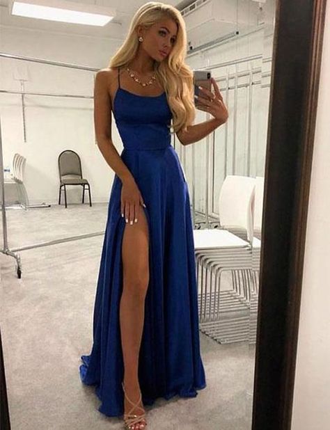 Navy Blue Prom Dress, Sweep Train Prom Dress, Navy Blue Prom Dresses, Trendy Prom Dresses, Winter Formal Dresses, Royal Blue Prom Dresses, Prom Dresses With Pockets, Stunning Prom Dresses, Prom Dress Inspiration